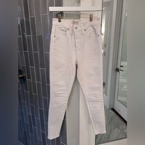 Madewell Size 27 High Rise Skinny White Jeans